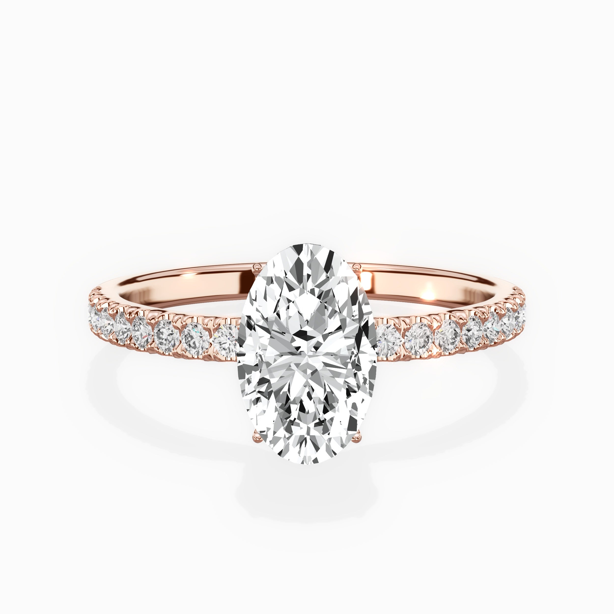 Rose Hidden Halo Engagement Ring