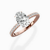 Rose Hidden Halo Engagement Ring