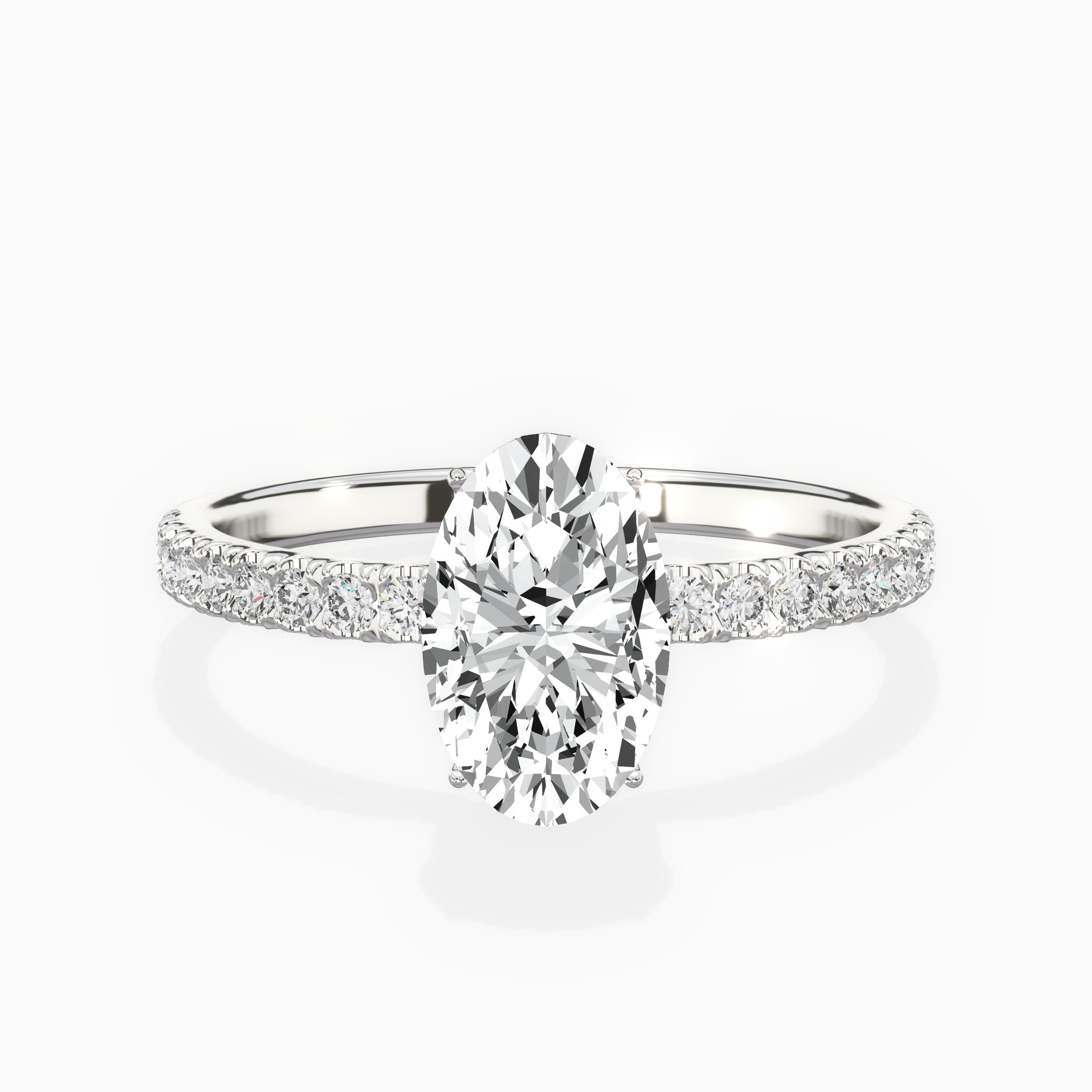 Rose Hidden Halo Engagement Ring