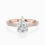 Rose Hidden Halo Engagement Ring