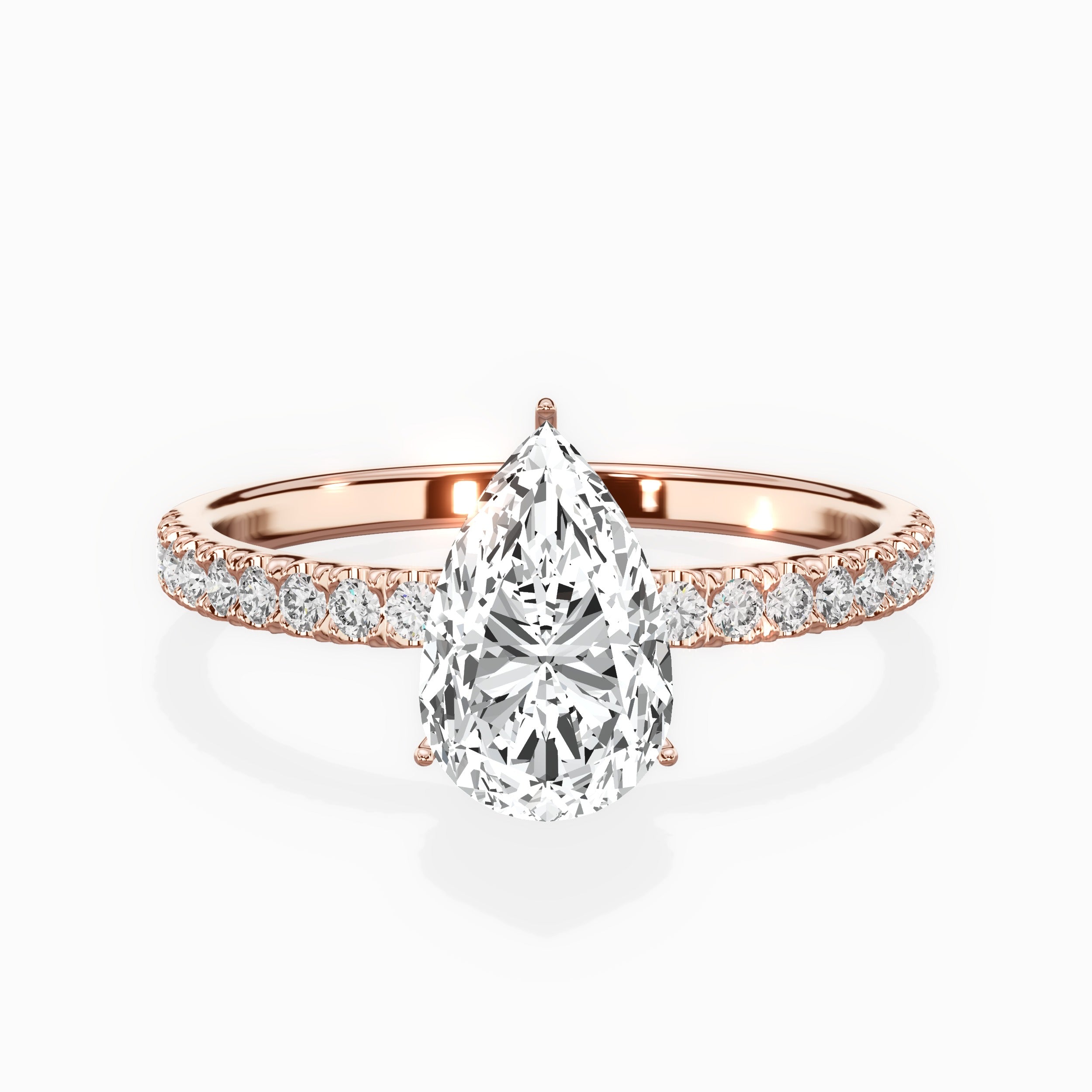 Rose Hidden Halo Engagement Ring