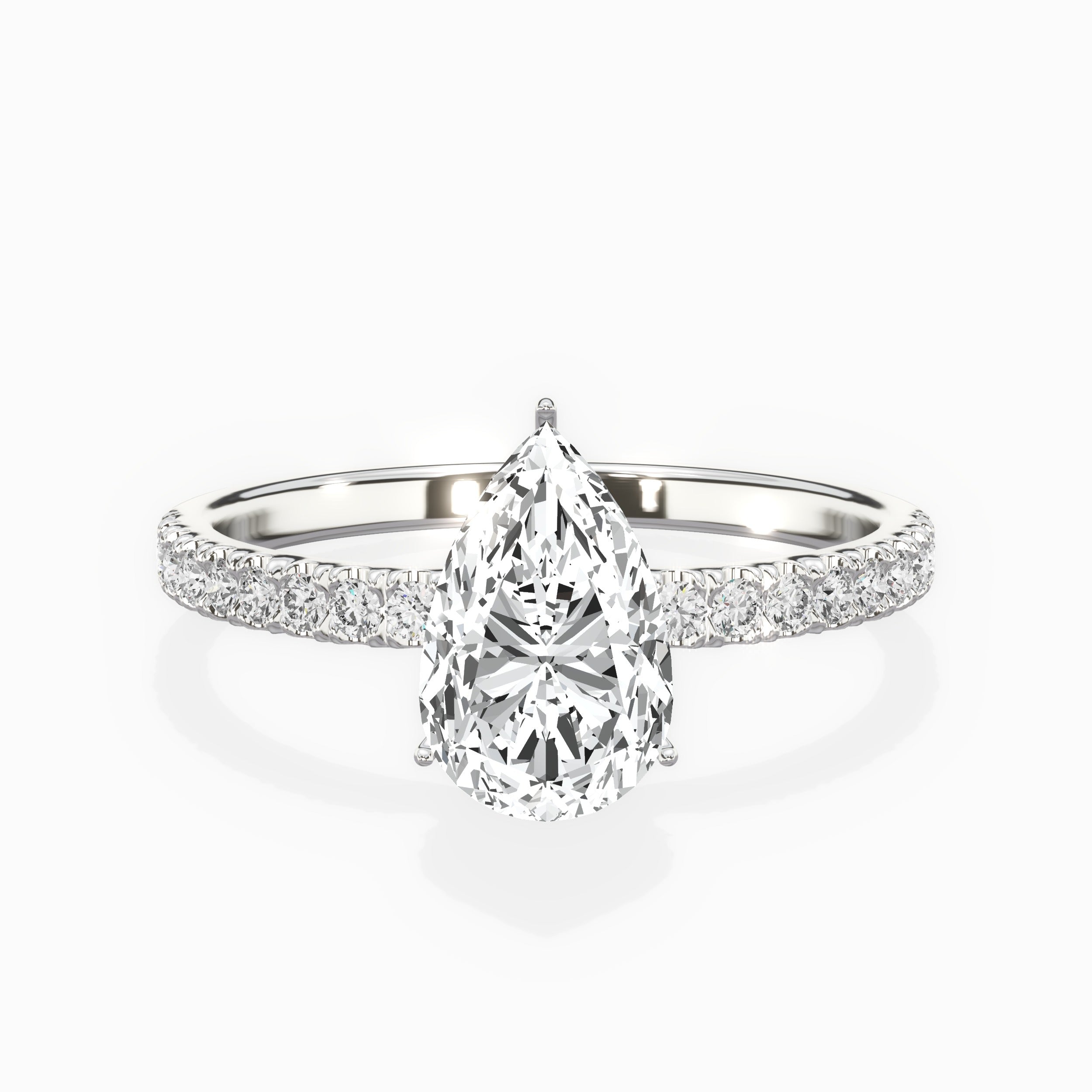 Rose Hidden Halo Engagement Ring