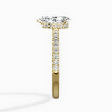 Rose Hidden Halo Engagement Ring