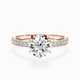 Rose Hidden Halo Engagement Ring