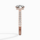 Rose Hidden Halo Engagement Ring