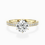 Rose Hidden Halo Engagement Ring
