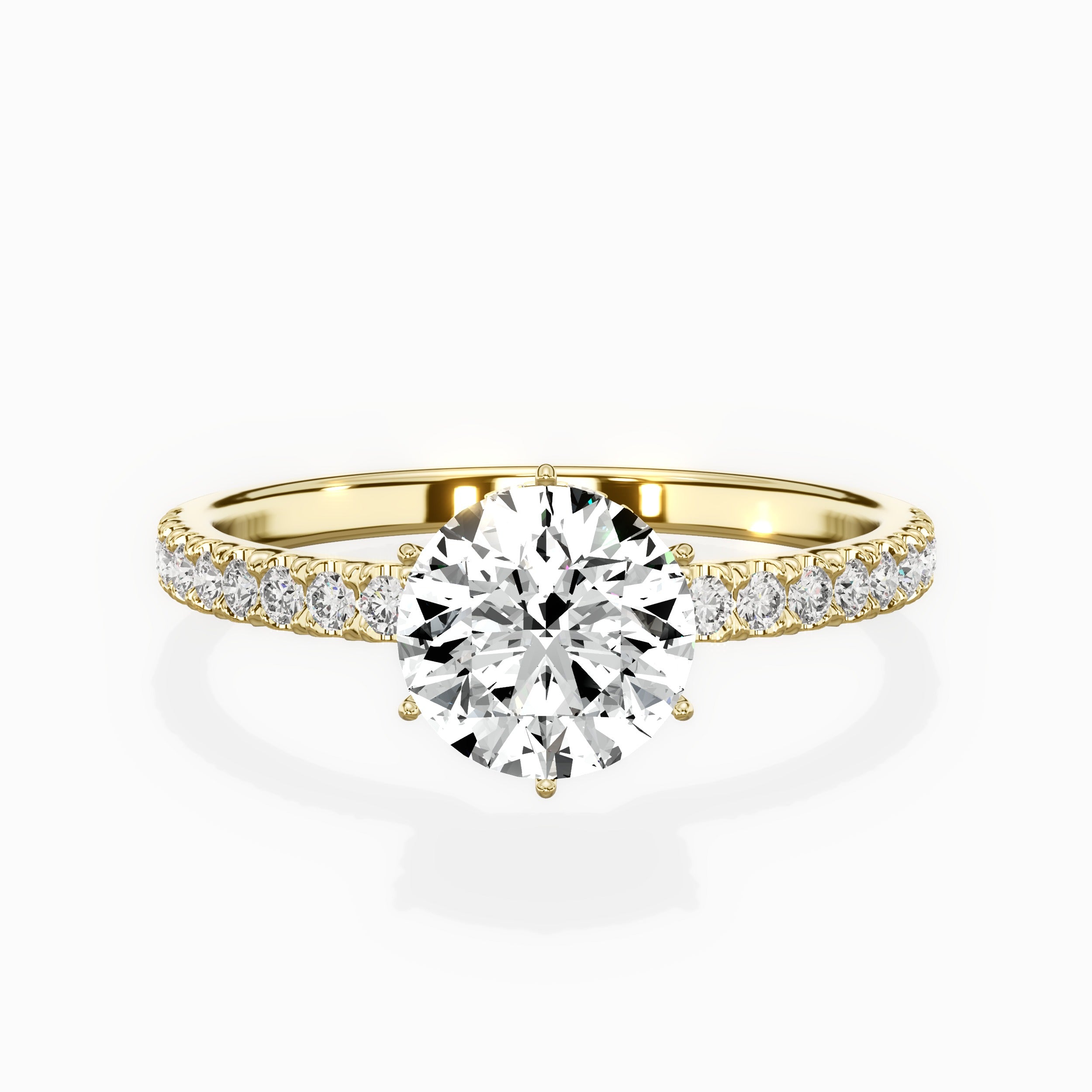 Rose Hidden Halo Engagement Ring