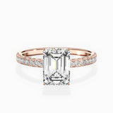 Rose Hidden Halo Engagement Ring
