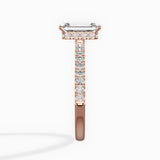 Rose Hidden Halo Engagement Ring