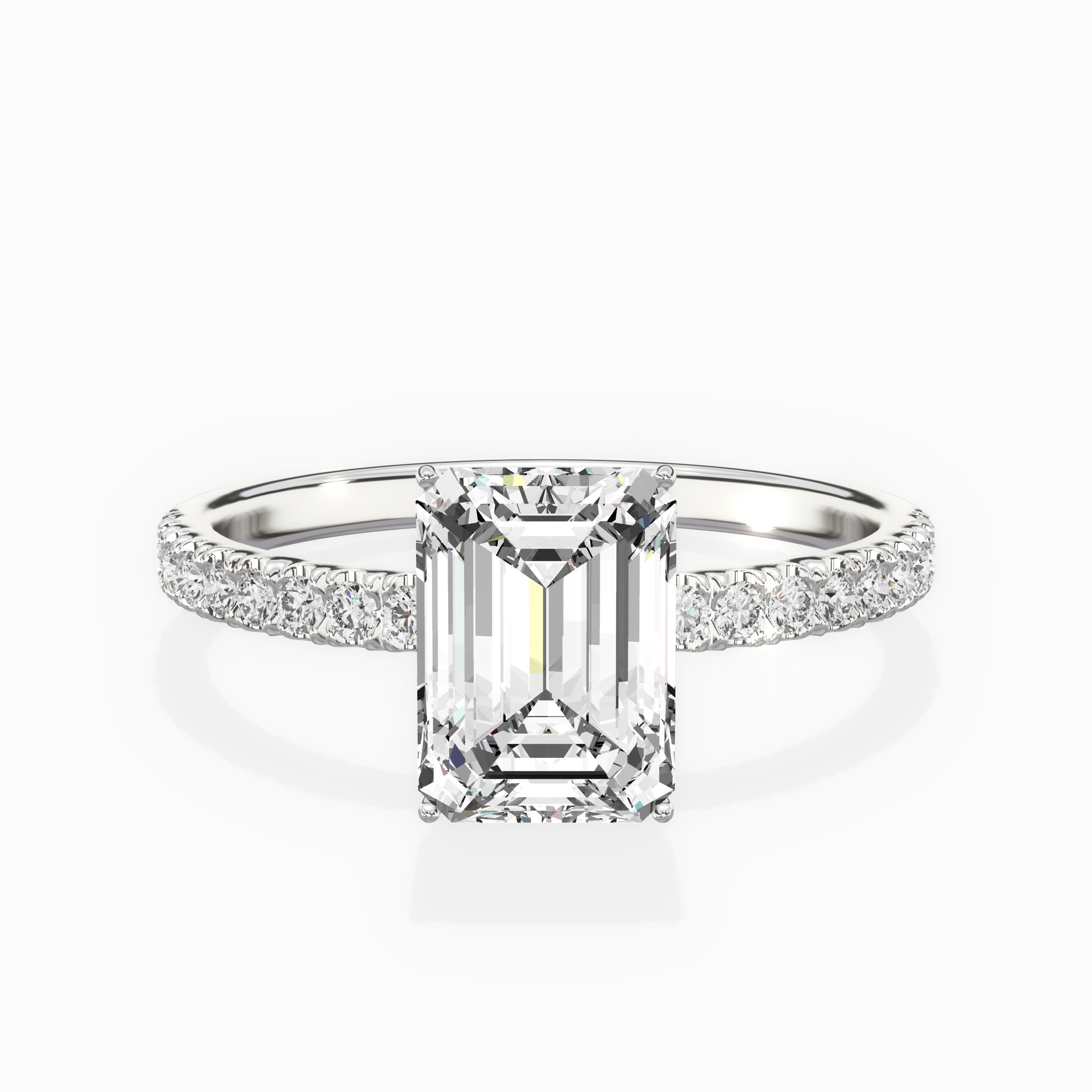 Rose Hidden Halo Engagement Ring
