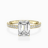 Rose Hidden Halo Engagement Ring