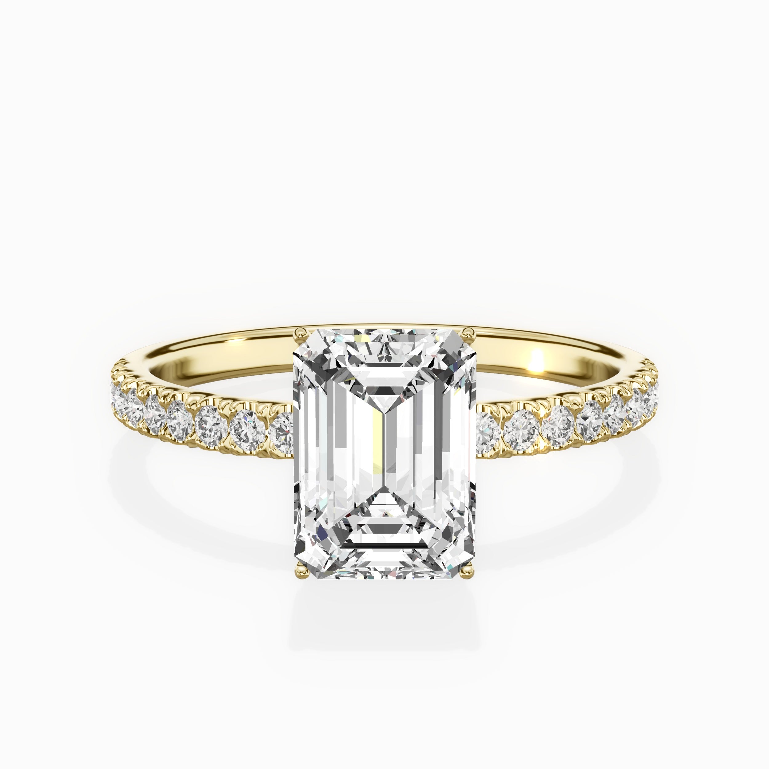 Rose Hidden Halo Engagement Ring