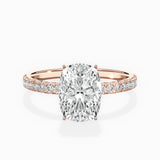 Rose Hidden Halo Engagement Ring