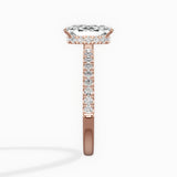 Rose Hidden Halo Engagement Ring