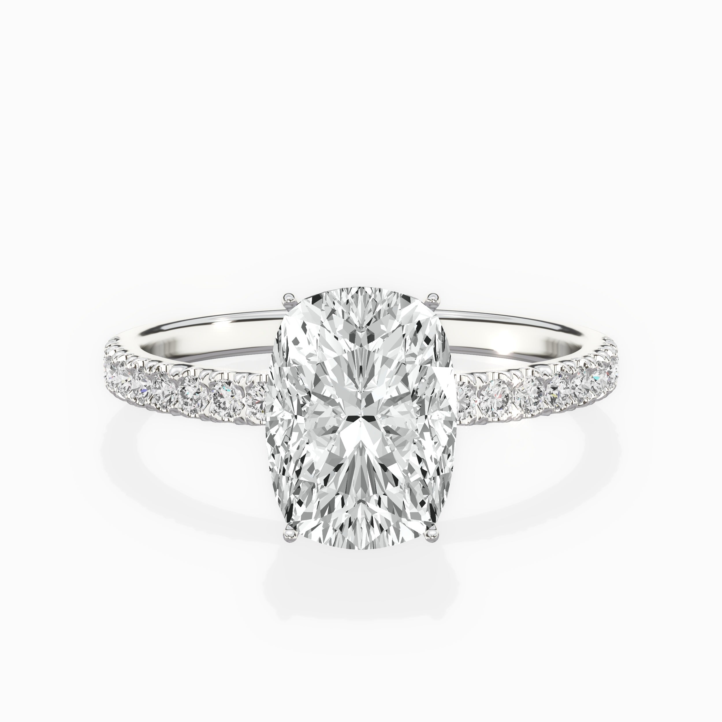 Rose Hidden Halo Engagement Ring