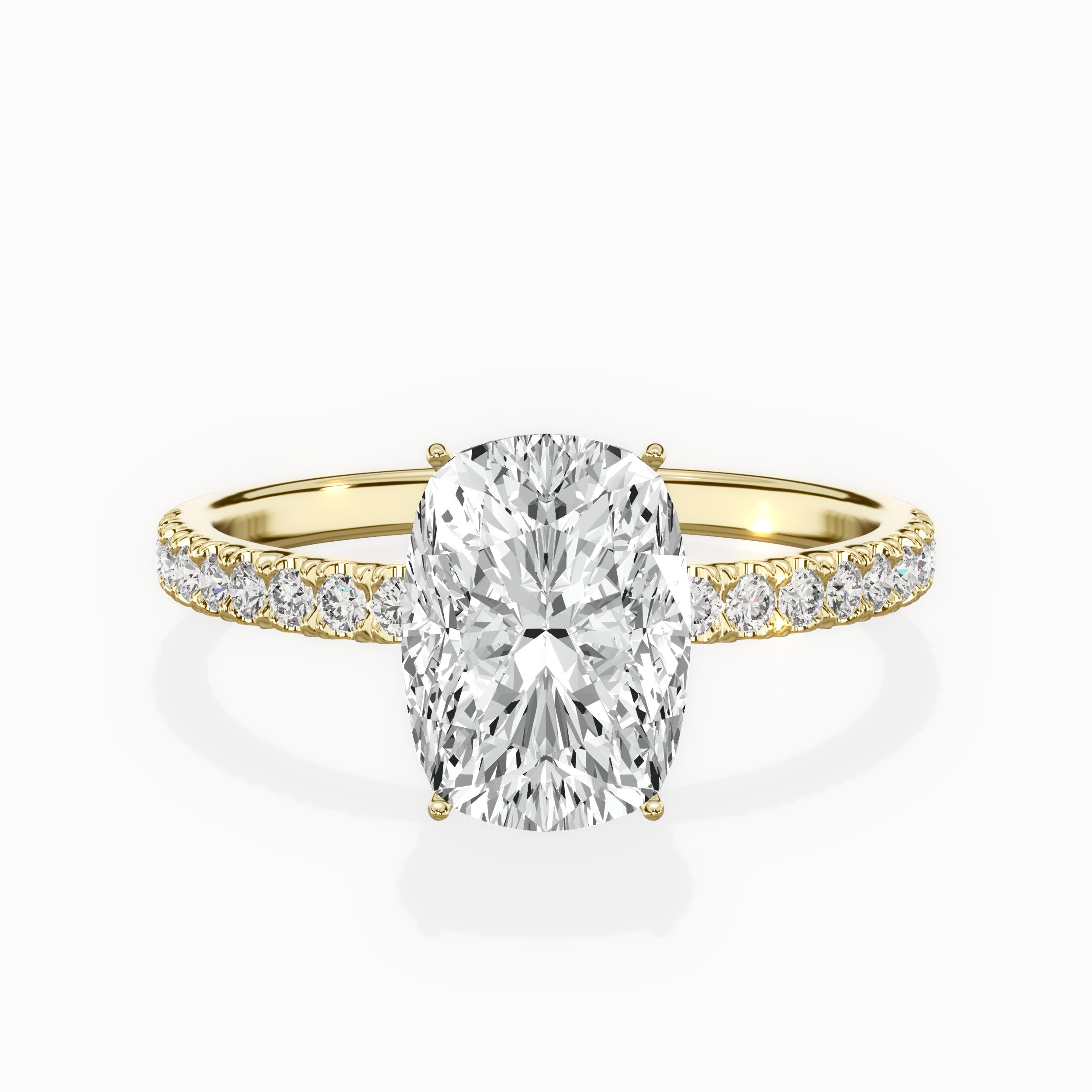 Rose Hidden Halo Engagement Ring