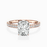 Rose Hidden Halo Engagement Ring