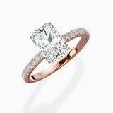 Rose Hidden Halo Engagement Ring