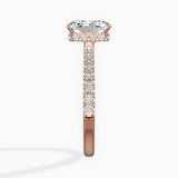 Rose Hidden Halo Engagement Ring