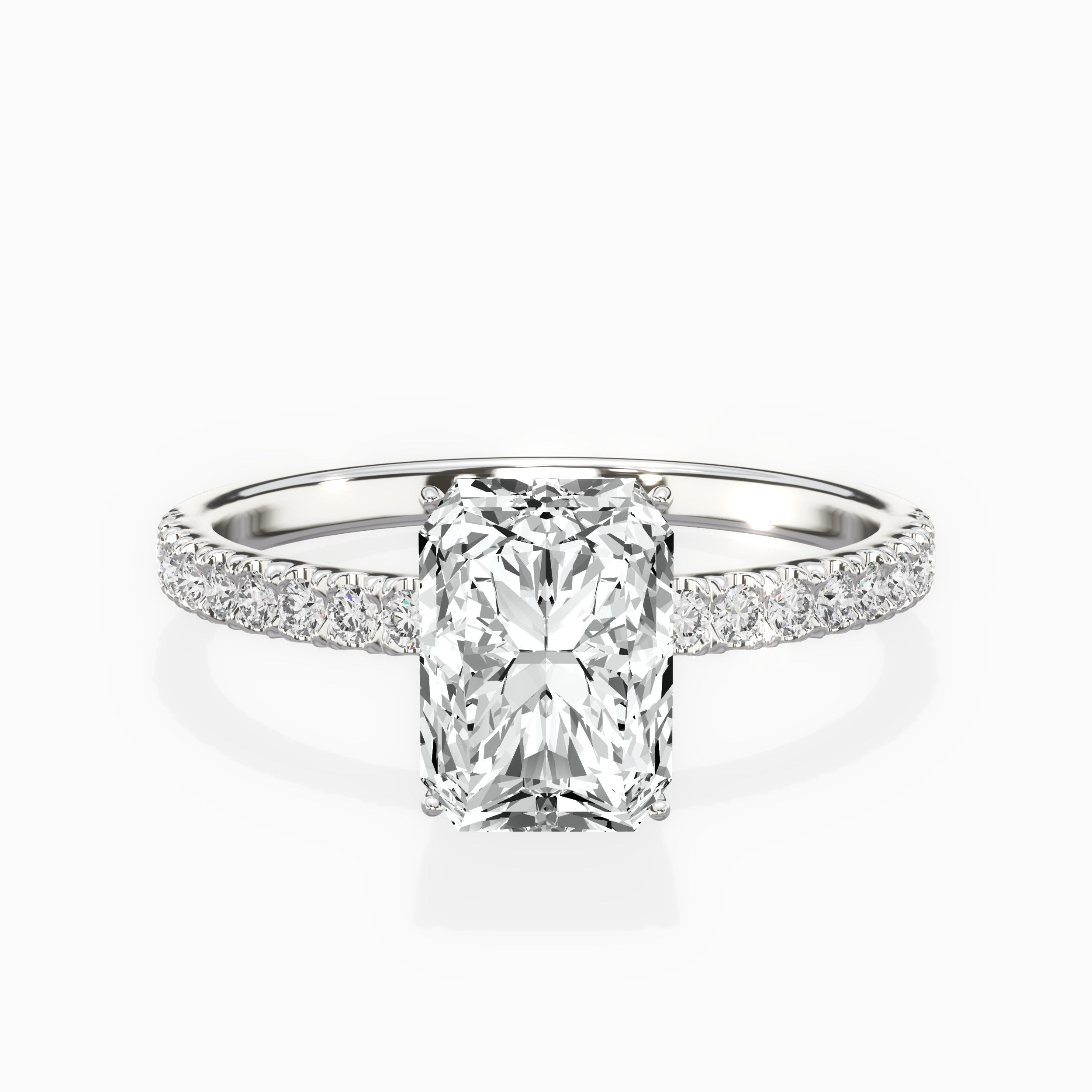 Rose Hidden Halo Engagement Ring