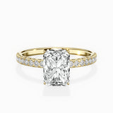 Rose Hidden Halo Engagement Ring