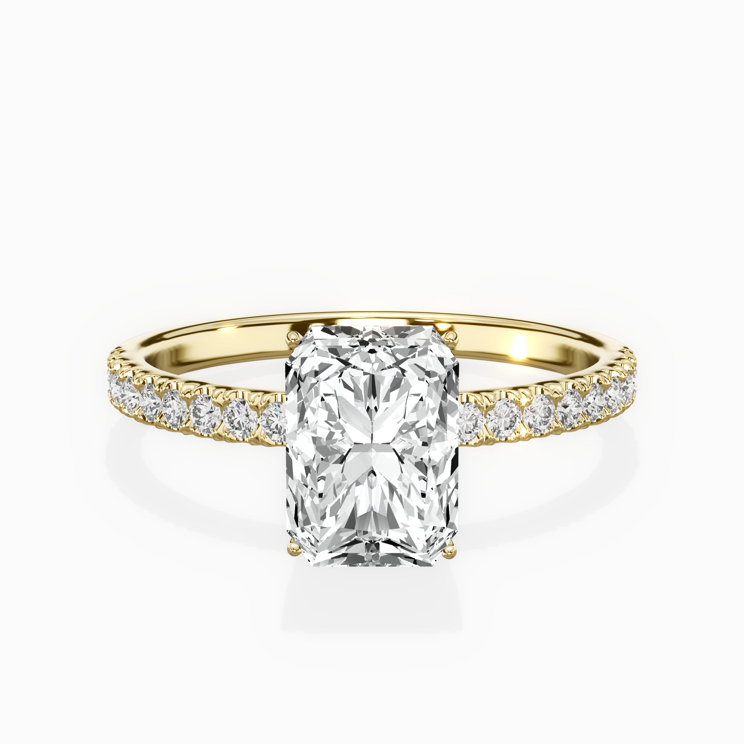 Rose Hidden Halo Engagement Ring