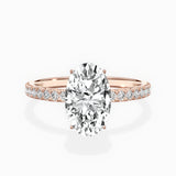 Rose Hidden Halo Engagement Ring