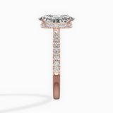 Rose Hidden Halo Engagement Ring