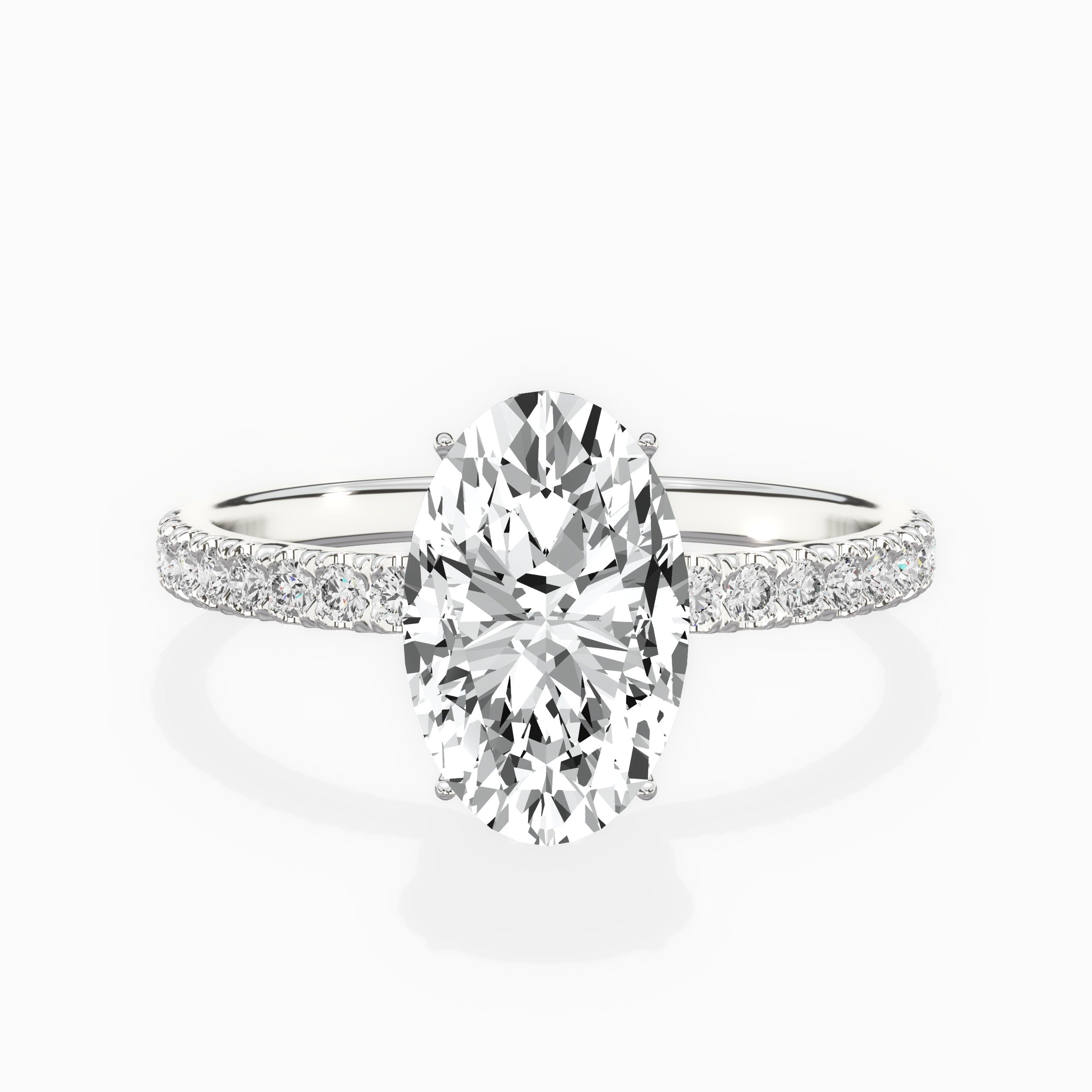 Rose Hidden Halo Engagement Ring
