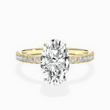 Rose Hidden Halo Engagement Ring