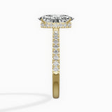 Rose Hidden Halo Engagement Ring
