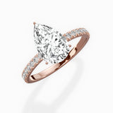 Rose Hidden Halo Engagement Ring
