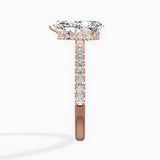 Rose Hidden Halo Engagement Ring