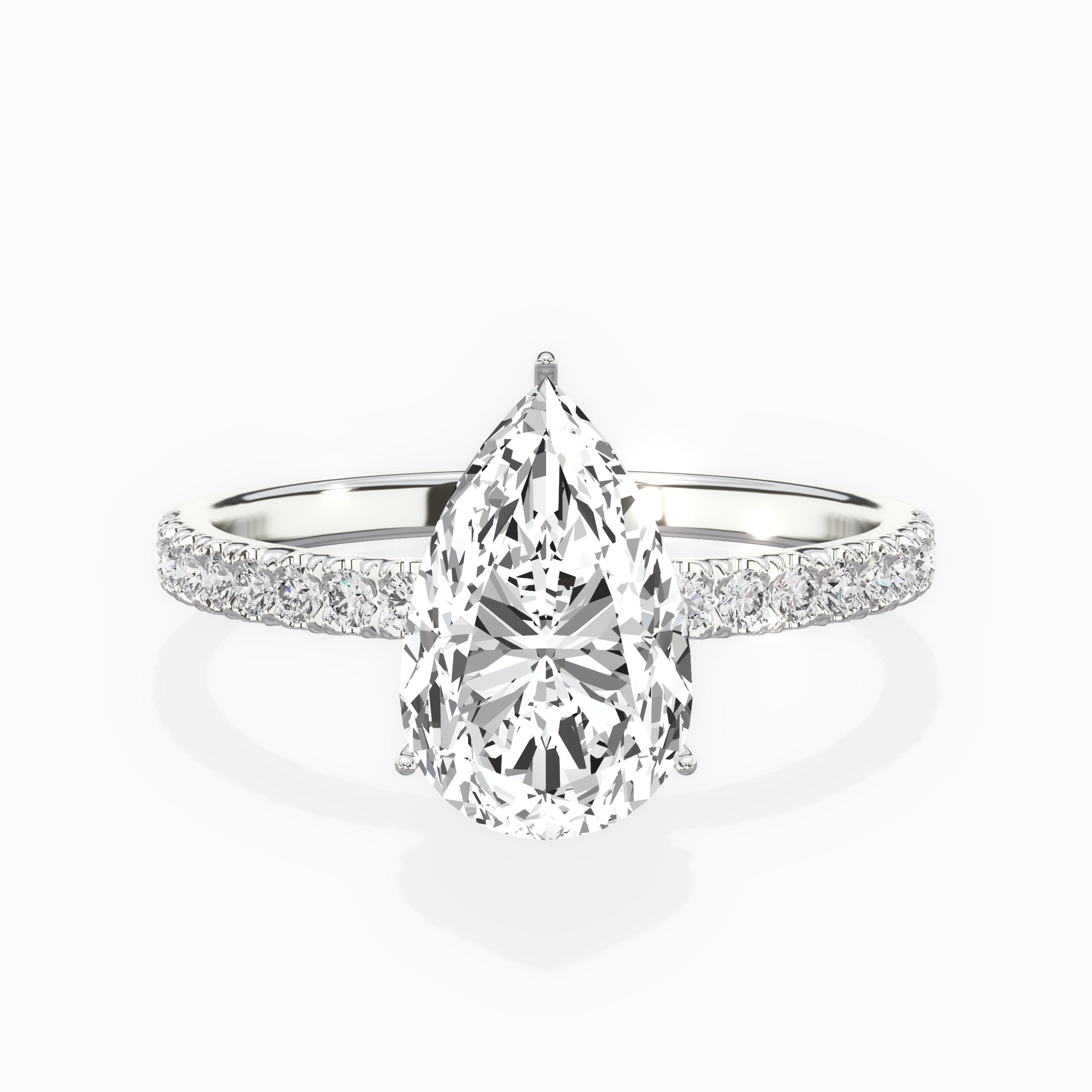 Rose Hidden Halo Engagement Ring