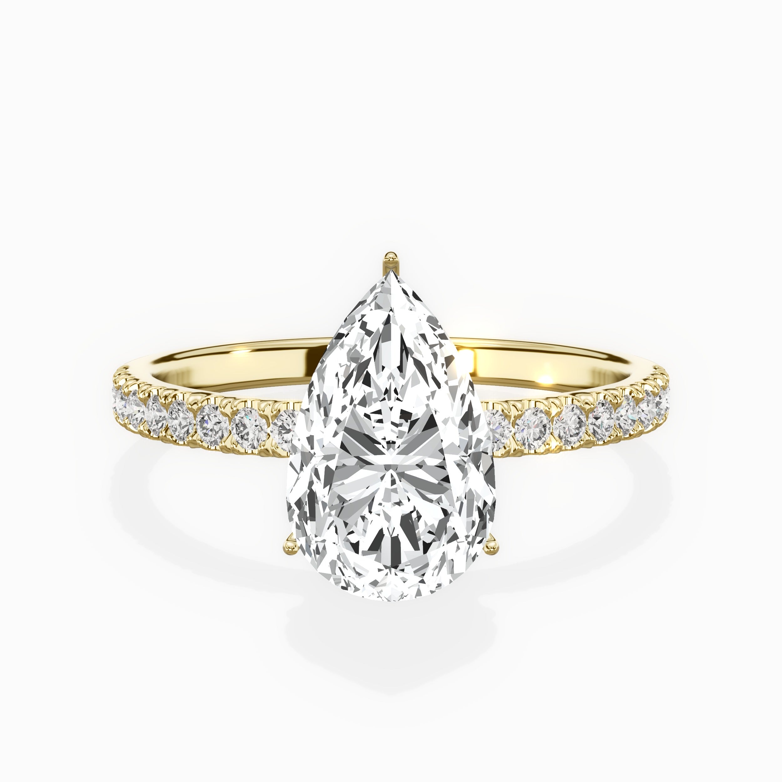 Rose Hidden Halo Engagement Ring