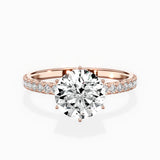 Rose Hidden Halo Engagement Ring