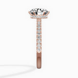 Rose Hidden Halo Engagement Ring