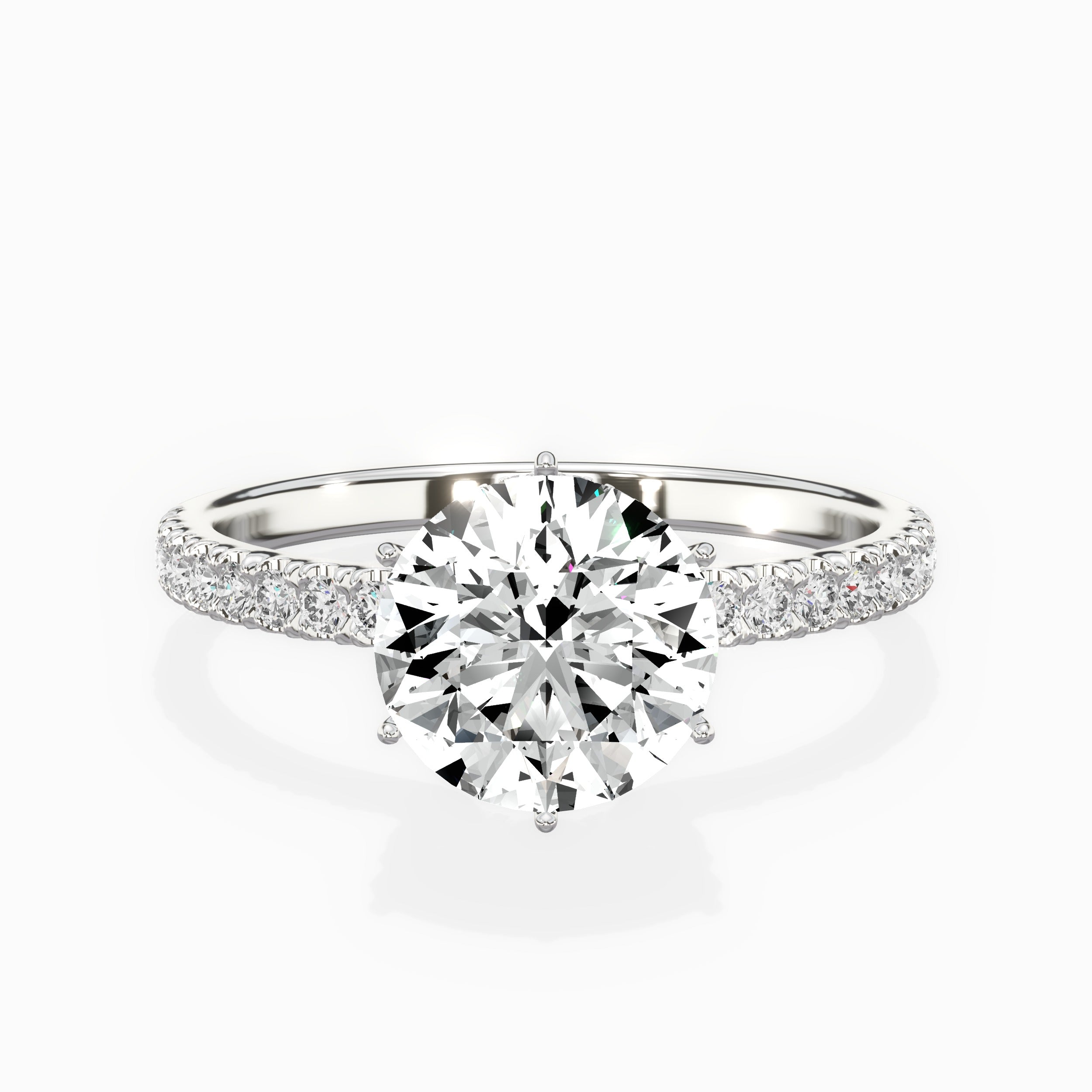 Rose Hidden Halo Engagement Ring
