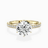 Rose Hidden Halo Engagement Ring