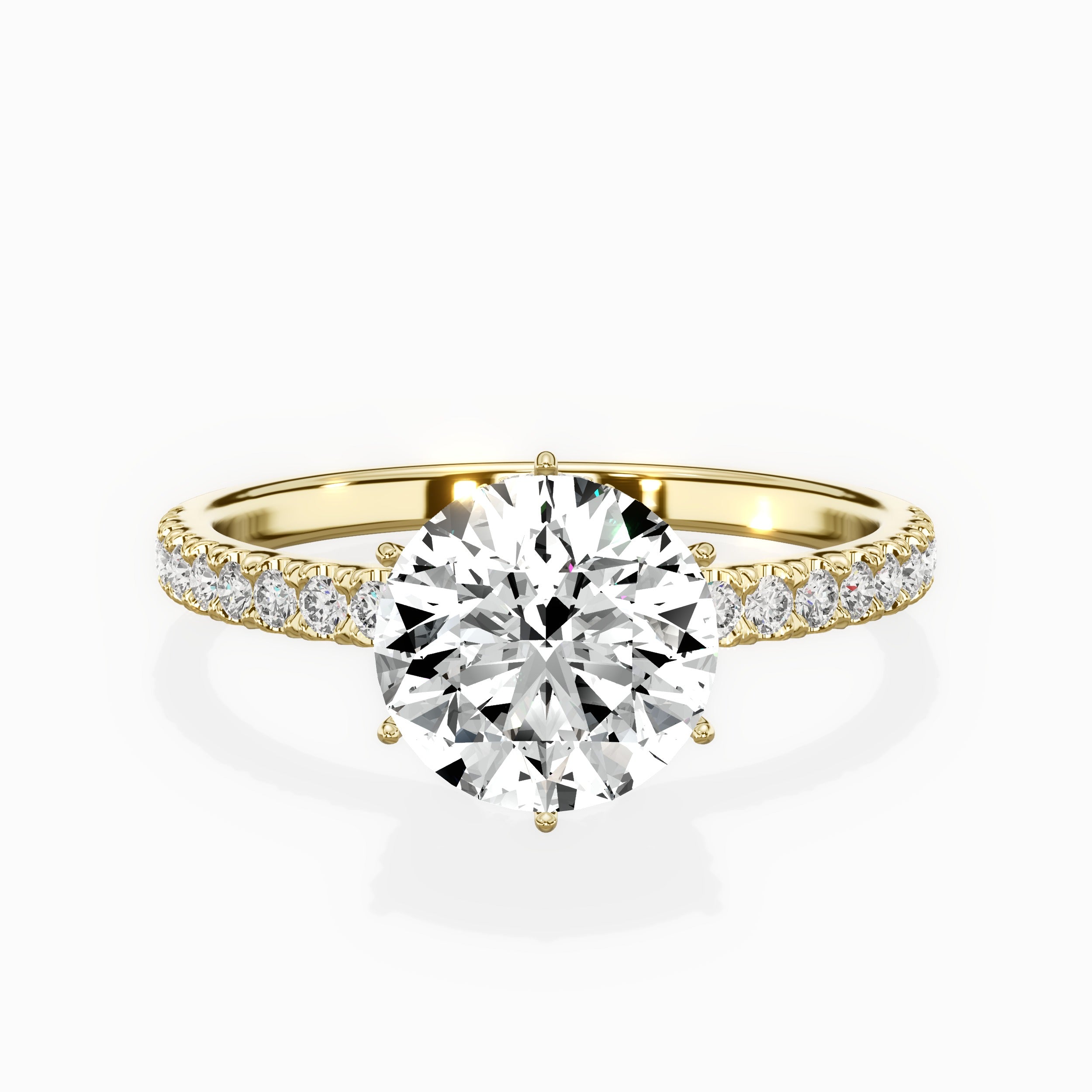 Rose Hidden Halo Engagement Ring