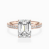 Rose Hidden Halo Engagement Ring