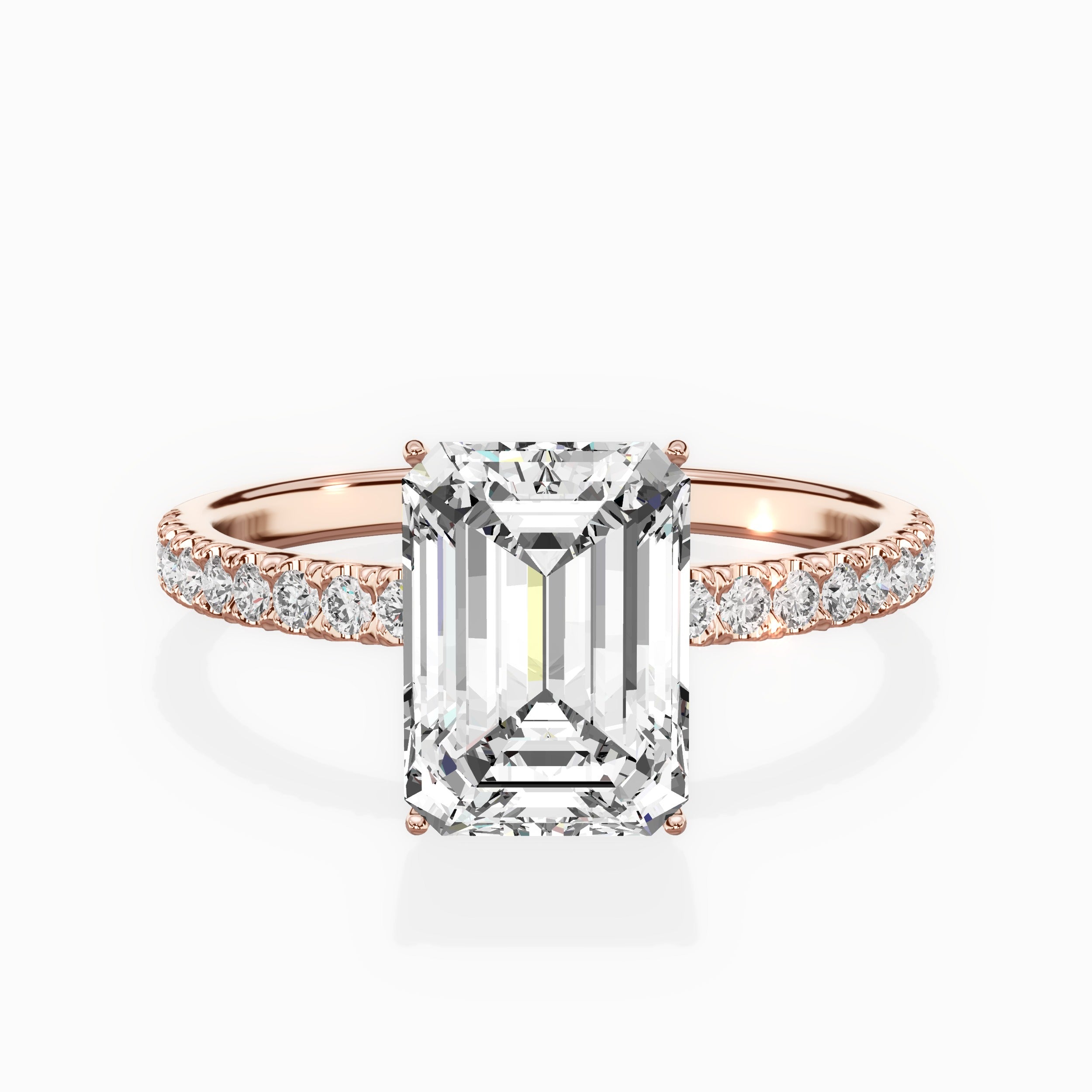 Rose Hidden Halo Engagement Ring