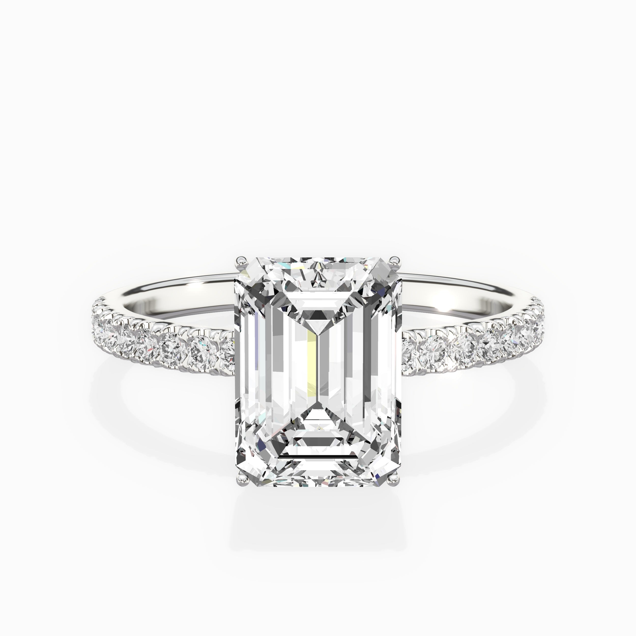 Rose Hidden Halo Engagement Ring