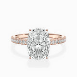 Rose Hidden Halo Engagement Ring