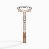 Rose Hidden Halo Engagement Ring
