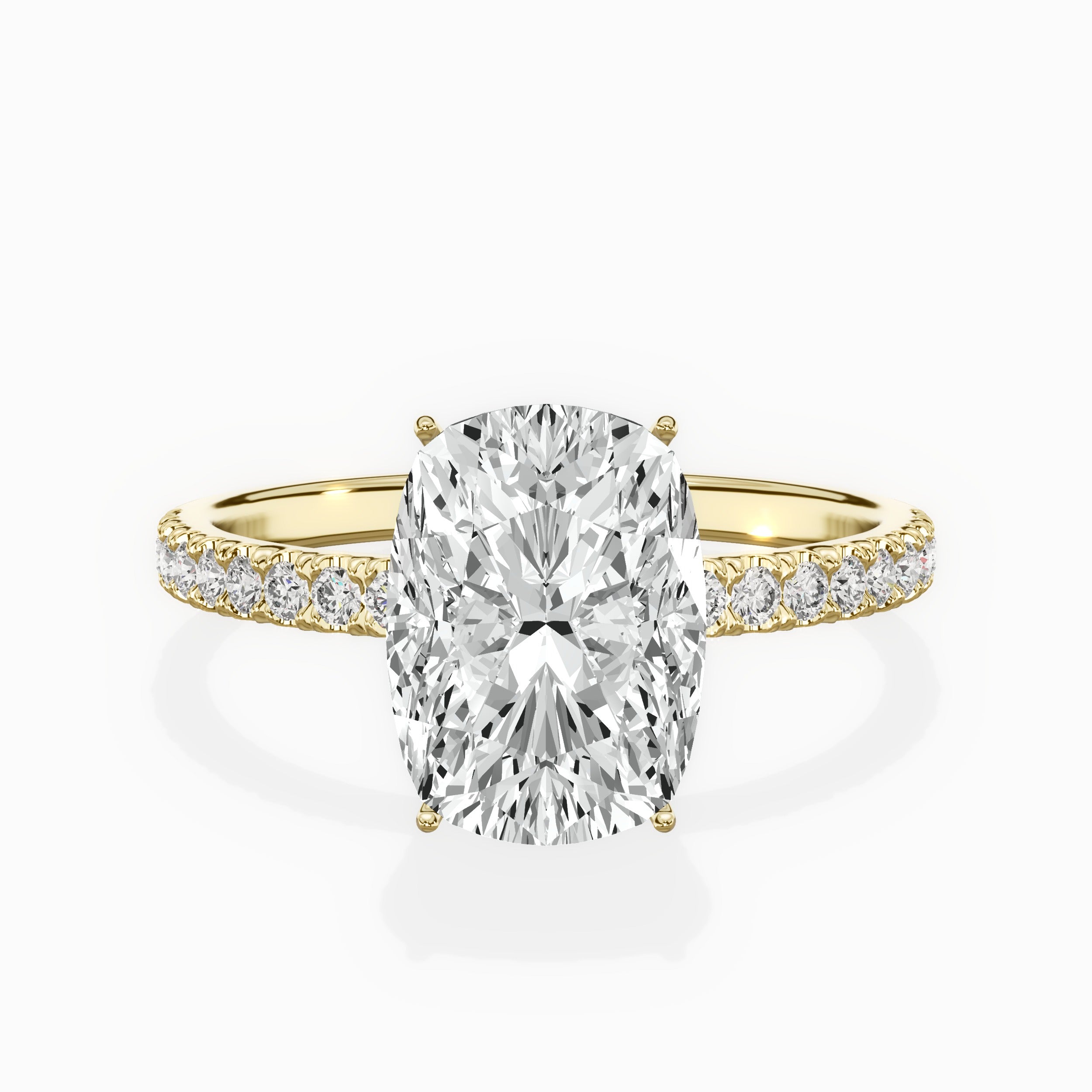 Rose Hidden Halo Engagement Ring