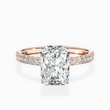 Rose Hidden Halo Engagement Ring