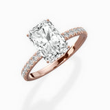 Rose Hidden Halo Engagement Ring