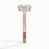 Rose Hidden Halo Engagement Ring