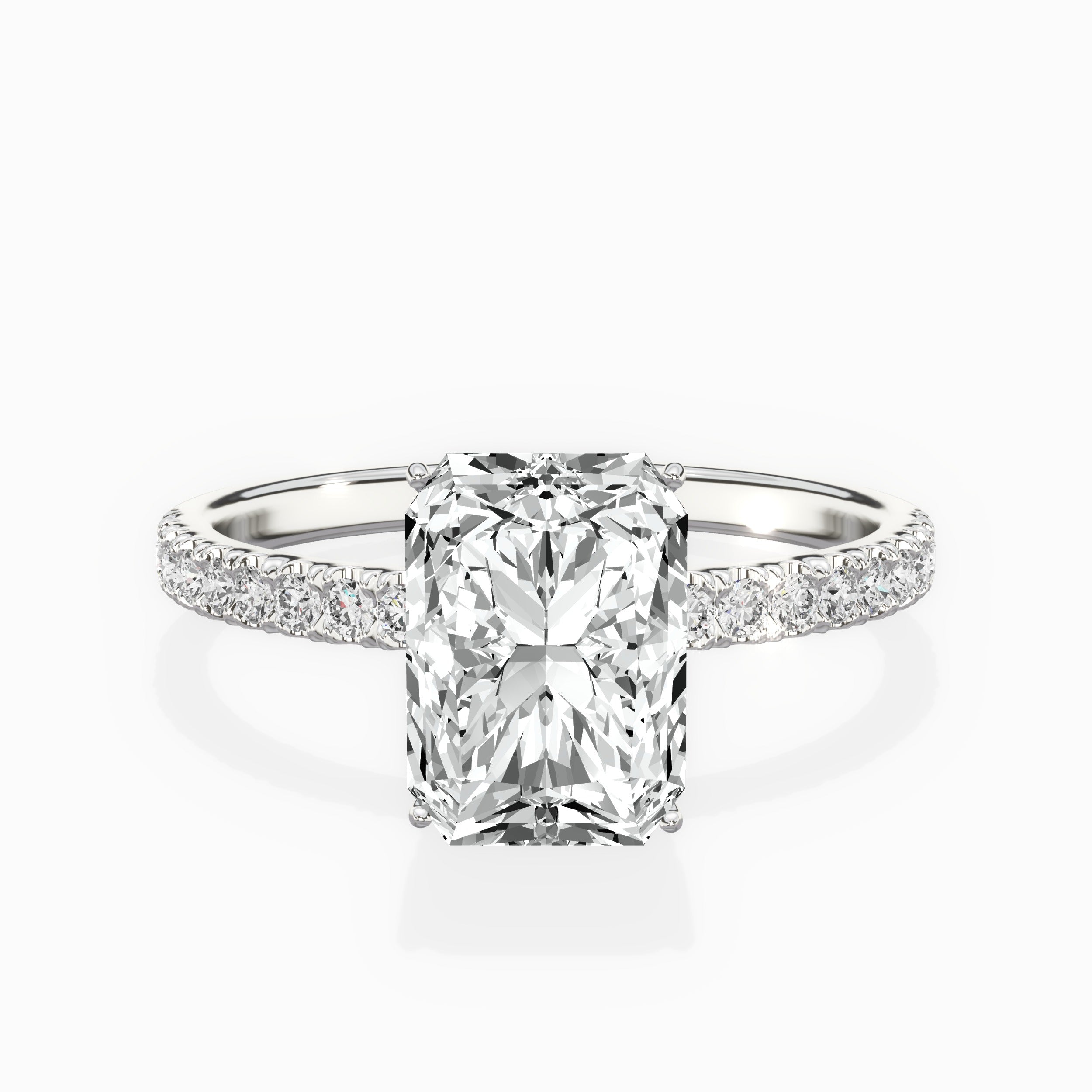 Rose Hidden Halo Engagement Ring